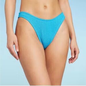 NWT Pucker Textured Vibrant Blue Bikini Bottoms by Wild Fable🌴